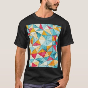 カラー三角形:グランジヴィンテージパターン Tシャツ