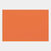 カラー不気味深いオレンジブラックラッピング紙セット ラッピングペーパーシート (正面3)