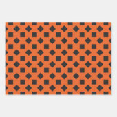 カラー不気味深いオレンジブラックラッピング紙セット ラッピングペーパーシート (正面)