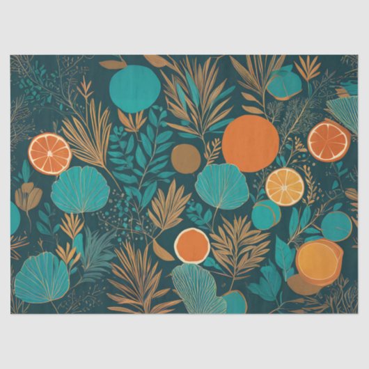 カラー人気があるオレンジスライスティッシュペーパー 薄葉紙 (正面)