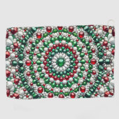 カラー付きゴルフイタリアンタオル ゴルフタオル (横)