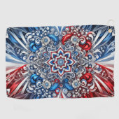 カラー付きゴルフタフランスのオルデザイン ゴルフタオル (横)