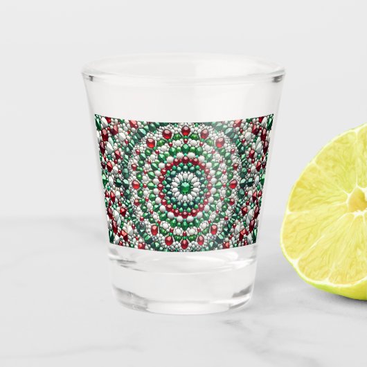 カラー付きショットガイタリアンラス ショットグラス (正面)