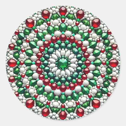 カラー付きステッイタリアンクデザイン ラウンドシール (正面)