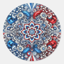 カラー付きステッフランスのクデザイン ラウンドシール