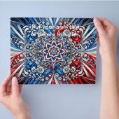 カラー付きフフランスのライアーデザイン チラシ (手)