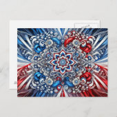 カラー付きフランスのはがきデザイン ポストカード (正面/裏面)