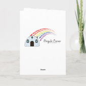 カラー付きユニコーン誕生日カード カード (裏面)