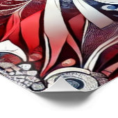 カラー付き壁ポフランスのスターデザイン ポスター (コーナー)