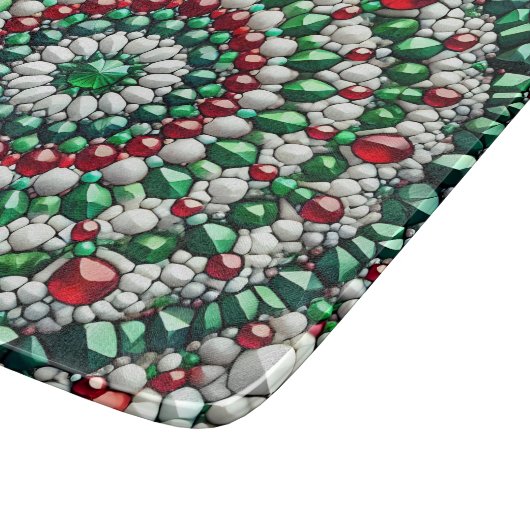 カラー付き小さなガラス切りイタリアン板 カッティングボード (角)