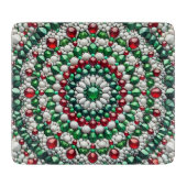 カラー付き小さなガラス切りイタリアン板 カッティングボード (正面)