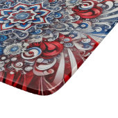 カラー付き小さなガラス切りフランスの板 カッティングボード (角)