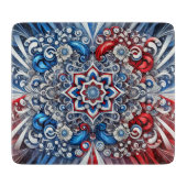 カラー付き小さなガラス切りフランスの板 カッティングボード (正面)