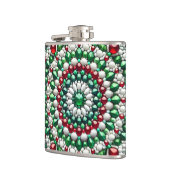 カラー付き特殊フイタリアンラスコデザイン フラスク (左)