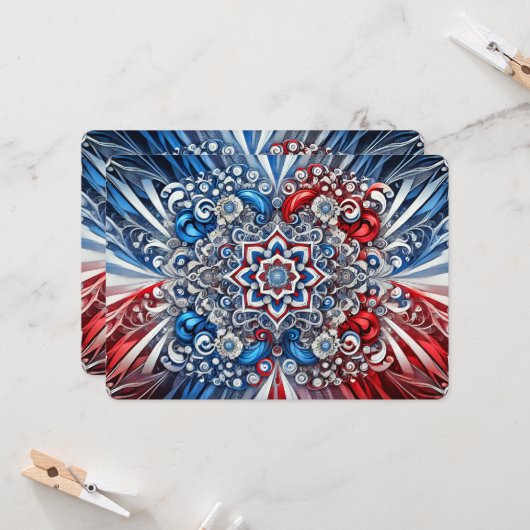 カラー付き特殊招待状フランスのデザイン 招待状 (正面/裏面インサイチュ)