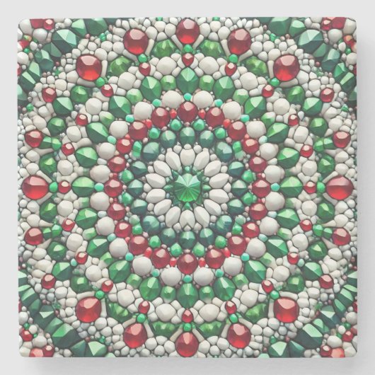 カラー付き特殊石コイタリアンースター ストーンコースター (正面)