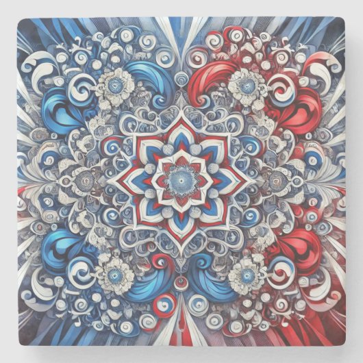 カラー付き特殊石コフランスのースター ストーンコースター (正面)