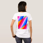 カラー付き白Tシャツ Tシャツ (裏面フル)
