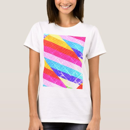 カラー付き白Tシャツ Tシャツ (正面)