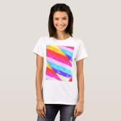 カラー付き白Tシャツ Tシャツ (正面フル)