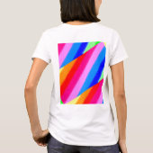 カラー付き白Tシャツ Tシャツ (裏面)