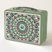 カラー付き金属製ステンレスランチボイタリアンックス メタルランチボックス (正面)