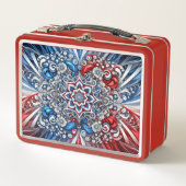 カラー付き金属製ステンレスランチボフランスのックス メタルランチボックス (正面)