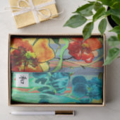 カラー付き青数々のアイリスストライプティッシュペーパー 薄葉紙 (ギフト)