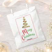 カラー伝統的抽象芸術クリスマスツリー フェイバーバッグ (クリップ留めされた状態)