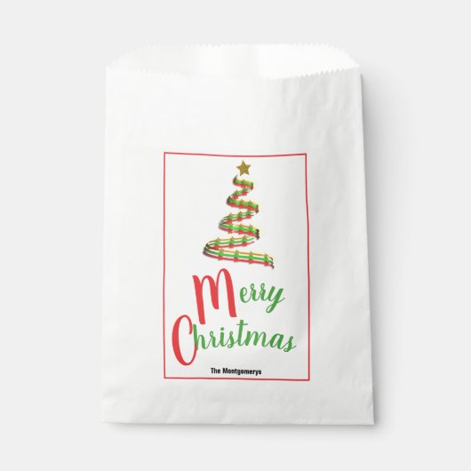 カラー伝統的抽象芸術クリスマスツリー フェイバーバッグ (正面)