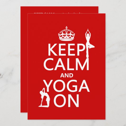 カラー保ズ·ヨガオン 招待状 (正面/裏面)