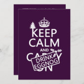 カラー保ム&ドリンク·エッグカスタマイズノグ 招待状 (正面/裏面)