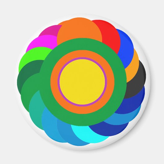 !カラー円を使用した無地のUCreate SqCircleTran2 マグネット (正面)