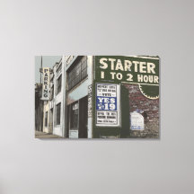 カラー写真1930のヴィンテージシティ通りコーナー