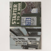 カラー写真1930のヴィンテージシティ通りコーナー ジグソーパズル (縦)