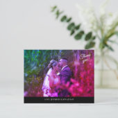 カラー写真&ブラックありがとうはがき ポストカード (スタンド正面)