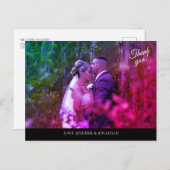 カラー写真&ブラックありがとうはがき ポストカード (正面/裏面)