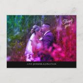 カラー写真&ブラックありがとうはがき ポストカード (正面)