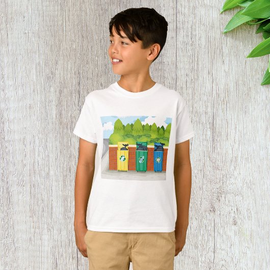カラー分別ゴミ箱 リサイクル分別 Tシャツ
