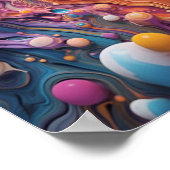 カラー分解。#Abstractart、アート、絵画s ポスター (角)