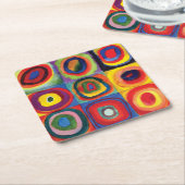 カラー勉強バイワッシリーカンディンスキー スクエアペーパーコースター (アングル)