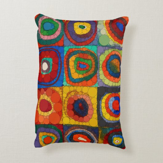 カラー勉強、インフィニティドットバイワッシリーカンディンスキー アクセントクッション (裏面(縦))