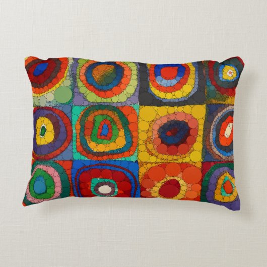 カラー勉強、インフィニティドットバイワッシリーカンディンスキー アクセントクッション (裏面)