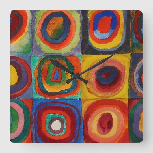 カラー勉強, 1913年バイワッシリー・カンディンスキー スクエア壁時計 (正面)