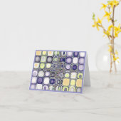 カラー勉強...Silverset Blue Agateノートカード カード (黄色い花)