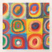 カラー勉強 | Wassily Kandinsky ガラスコースター (正面)