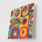 カラー勉強 | Wassily Kandinsky スクエア壁時計 (傾斜)