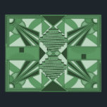 カラー化されたアールデコポスター ポスター<br><div class="desc">カラー化されたアールデコポスタ違うーは緑の色合いを引き出し、時代の幾何学的な建築的資質を強調した。ニュートラルグリーンしか使わないので、コントラスト素晴らしや補色の色合いと色を持つ部屋で使うことになる。</div>