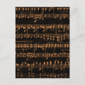 カラー化された楽譜 ポストカード (正面)