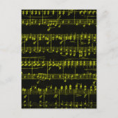 カラー化された楽譜 ポストカード (正面)